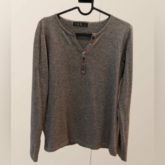 Cozy Knit Grey Long Sleeve, lightly worn - Picture 3 of 4